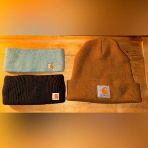 Carhartt beanie and 2 headbands